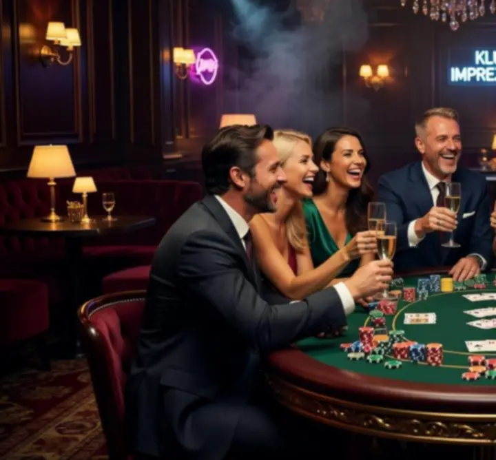 Przyjaciele świętują urodziny podczas wieczoru pokerowego.